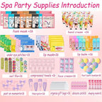 224PCS Spa Party Supplies for Girls, Spa Party Favors Include Face Masks - Image 2
