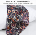 MANSPHIL Purple Paisley 100% Silk Pillowcases King Size, Bohomian Brown Floral - Image 7