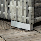 Outsunny Valet Pool Towel Rack, Waterproof PE Plastic Rattan Wicker Storage - Image 9