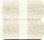 White Classic Luxury Soft Ivory Bath Sheet Towels - Image 2