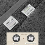 SEMAXE Grey Bath Towel, 100% Cotton Bath Towel - Image 4
