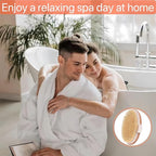 2 Pcs Dry Brushing Body Brush, Natural Bristle Exfoliating Body Scrubbers - Image 7