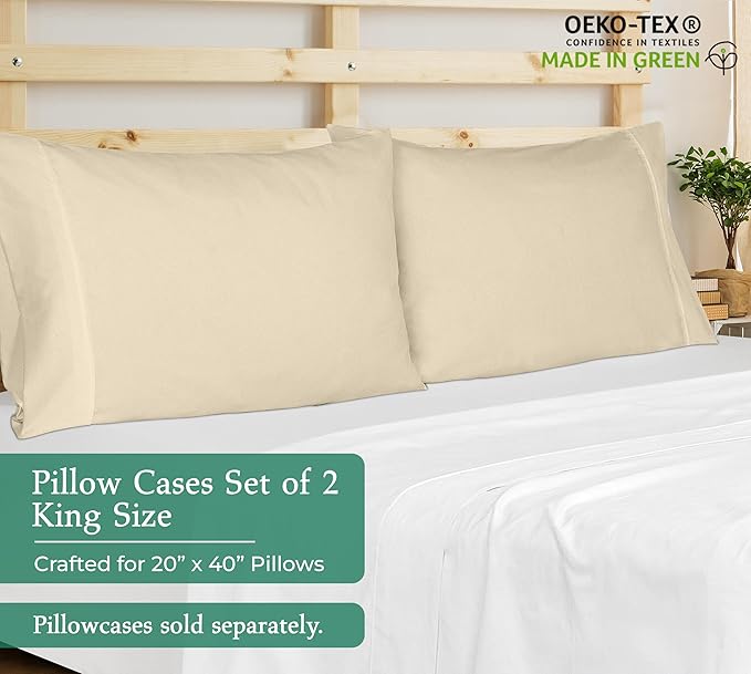 Royale Linens King Pillowcase Set of 2 - Image 2