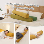 Long Round Bolster Pillow for Adults, Soft Cylinder Roll Pillow for Bed & Couch - Image 6