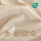Twin Sheet Set 3 Piece, Wrinkle Free, Oeko-Tex Certified Bedsheets，Cream - Image 5