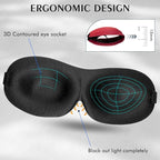 Bonuci 12 Pack Sleep Mask Blackout 3D Eye Mask - Image 3