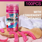 LEOBRO Disposable Shower Caps, Plastic Shower Caps - Image 4