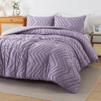 Andency Purple Comforter Set Full Size, Boho Girls Women Lavender Soft Fluffy by Andency