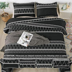 Andency Black Quilts Queen Size, 3 Pieces Queen Quilt Bedding Set Boho - Image 5