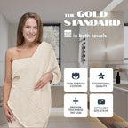 White Classic Luxury Bath Towels Set of 4 Large - Image 2
