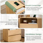 Modern Nightstand, 2 Storage Drawers Side Table, Large End Table Night Stand - Image 7