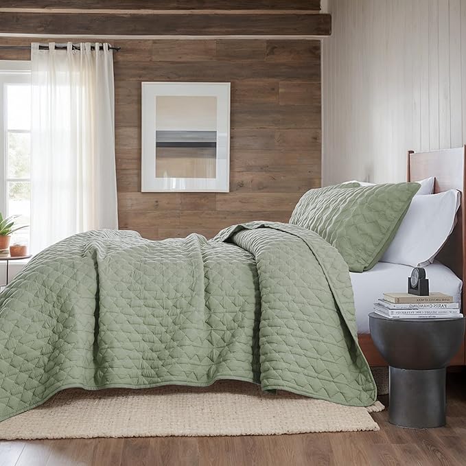 WDCOZY Sage Green Quilt Queen Size Bedding Sets - Image 5