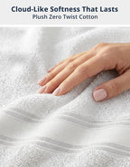 LANE LINEN 100% Cotton 4 Pack Bath Towels - Image 4
