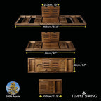 Temple Spring Foldable Bathtub Tray, Unique Design Selfcare Bathroom Caddy - Image 5