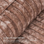EVERGRACE Velvet Quilt Set Full Queen Size, Luxurious Soft Striped Channel - Image 4