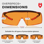 NoCry Blue Light Blocking Safety Glasses Over Eyeglasses - Image 6
