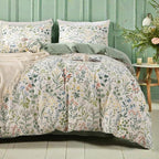 mixinni Sage Green Duvet Cover Set Queen-Exquisite Floral Queen Size Comforter by mixinni
