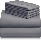 LuxClub 4 PC King Size Sheet Set Bed Sheets Deep Pockets 18" Wrinkle Free - Image 8