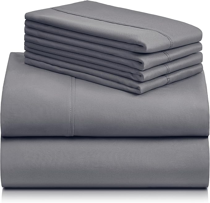 LuxClub 4 PC Queen Sheet Set, Bed Sheets Queen Size, Deep Pockets 18" Wrinkle - Image 8