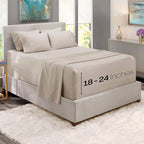 Hearth & Harbor Bed Sheets, Luxury Soft 6 Piece Bed Sheet Set Extra Deep Pocket - Image 2