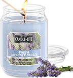 Candle-lite Scented Candles, Fresh Lavender Breeze, 18 oz Jar, Proudly Poured by Candle-liteCompany