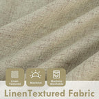 DriftAway Double Layer Linen Blackout Tie Up Curtains Thermal Insulated Fully - Image 4