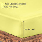 ROYALE LINENS 300 Thread Count 100% Long Staple Combed Cotton Fitted Sheet - Image 3