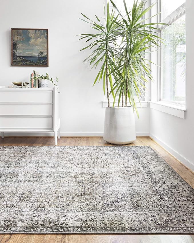 Loloi Layla Collection LAY-06 Taupe/Stone 5'-0" x 7'-6" .13" Thick Area Rug - Image 11