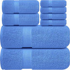 Infinitee Xclusives Luxury 100% Cotton Towel Set – 8 Piece Bathroom Towel Set – - Image 8