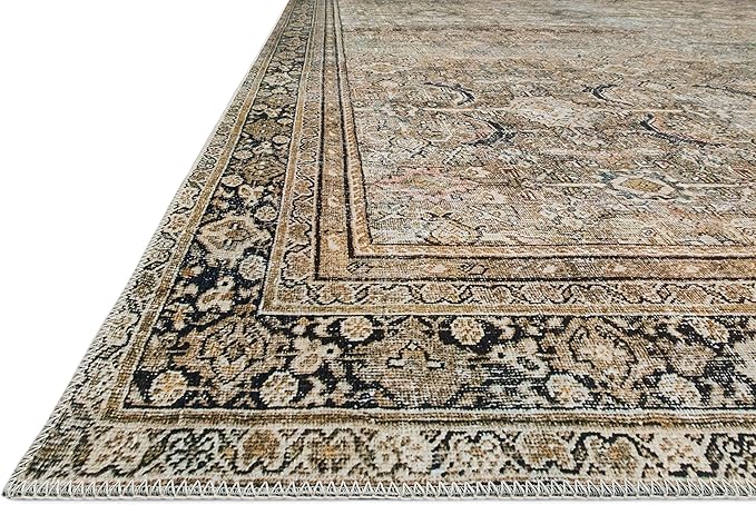 Loloi Layla Collection LAY-03 Olive/Charcoal 7'-6" x 9'-6" .13" Thick Area Rug - Image 7