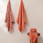 Modern Threads Classic Diamond 6-Piece 100% Cotton Towel Set – Yarn Dyed - Image 2