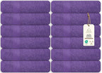 Large Bath Towels Bulk Set of 12 – 100% Cotton Terry – 24" x 50" – Quick Dry by ASTILTEXCottonTowels