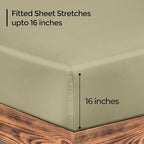 ROYALE LINENS 300 Thread Count 100% Long Staple Combed Cotton Fitted Sheet Twin - Image 2