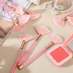 9 Pieces Facial Fan Mask Brushes, Soft Facial Applicator Brushes Tools - Image 5