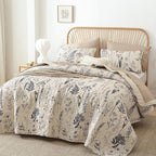 JANZAA Twin Quilt Beige Quilt Bed Spread Boho Quilt by JANZAA