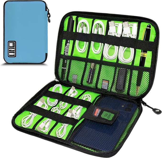 Electronics Organizer, Travel Cord Organizer Pouch, Portable Cable Organizer by Miavers