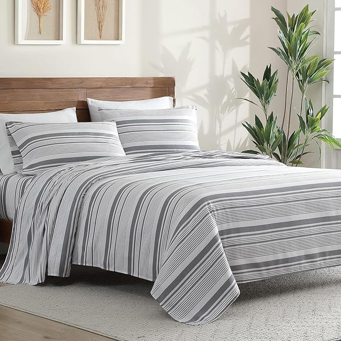 ClevaHome Classic Stripe Sheet Set - Image 2