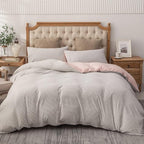 PURE ERA Jersey Knit Duvet Cover Set 100% T-Shirt Heather Cotton Super Soft - Image 5