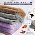 UJFQBH 3 Pieces African exfoliating net African Net Long Net Bath Sponge - Image 4