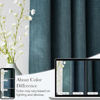 NICETOWN Faux Linen Greyish Green Blackout Curtains 84 inches Long - Image 5