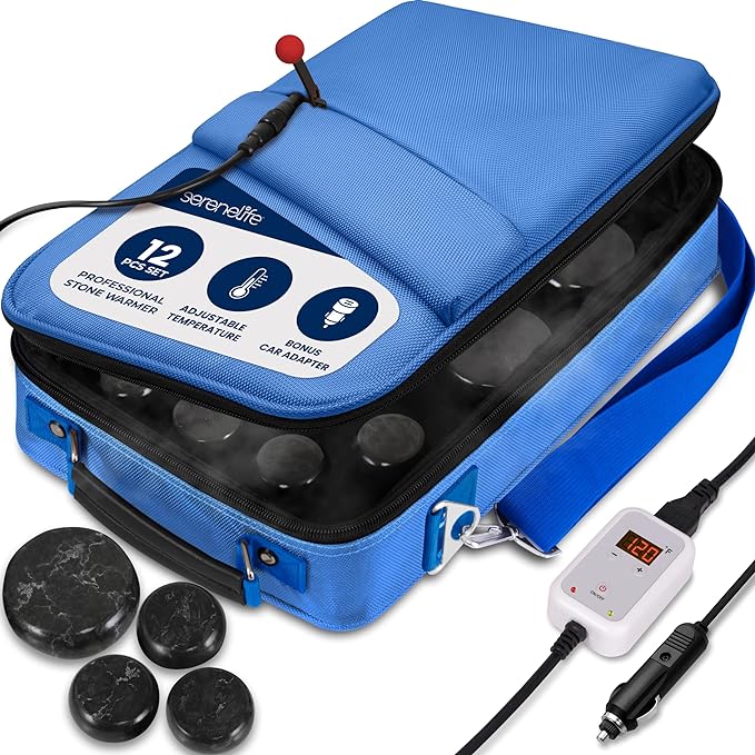 SereneLife Portable Massage Stone Warmer Set by SereneLife