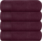 GLAMBURG Ultra Soft 4 Pack Oversized Bath Towel Set 27x54 inches, 100% Cotton by GLAMBURG