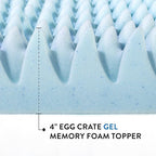 Best Price Mattress 4 Inch Egg Crate Memory Foam Mattress Topper - Image 8