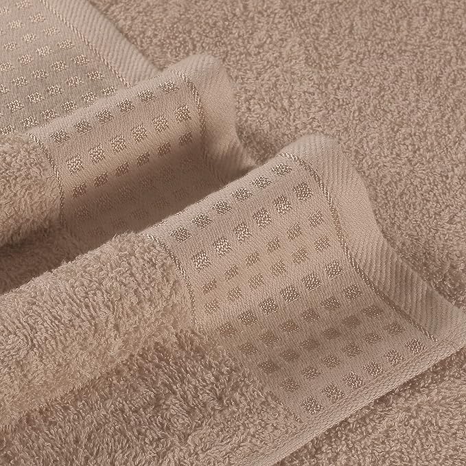 GLAMBURG 100% Cotton Ultra Soft 6 Pack Towel Set, Contains 2 Bath Towels 28x55 - Image 2
