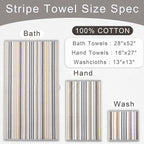 VOOVA & MOVAS Cotton Washcloths Set of 6, Soft Wash Cloths Set - Image 2