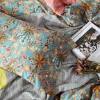 mixinni 3 Pieces Flower Duvet Cover Set 100% Natural Cotton Full Size Bedding - Image 6