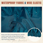 Reusable Shower Cap for Women, Large Waterproof Shower Bonnet - Image 6