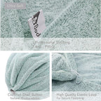 myHomeBody Hair Towel Wrap, Luxury Quick Drying Turban, Ultra Soft Absorbent - Image 5