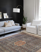 Loloi Layla Collection LAY-09 Cobalt Blue/Spice 2'-3" x 3'-9" .13" Thick Accent - Image 2