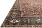 Loloi Layla Collection LAY-01 Brick/Blue 2'-6" x 12'-0" .13" Thick Runner Rug - Image 5